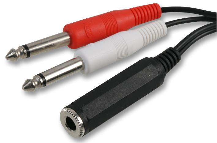 PSG03105 LEAD, 6.3MM ST(ST) TO 2X P -0.5M PRO SIGNAL
