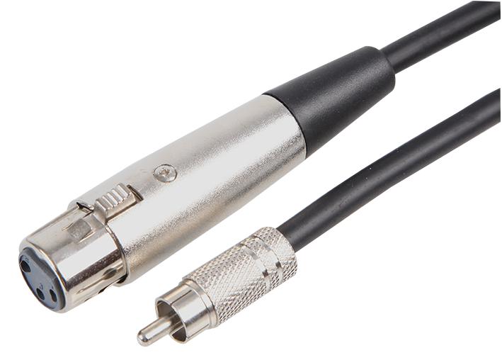 PSG00753 XLR SOCKET TO PHONO PLUG - 3M PRO SIGNAL