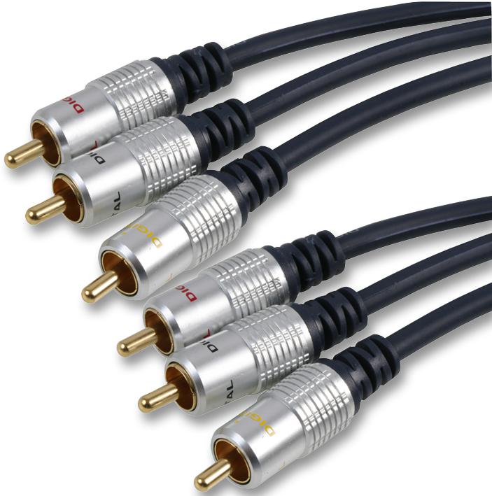 PSG03110 HQ LEAD: 3X PHONO P-P/0.5M PRO SIGNAL