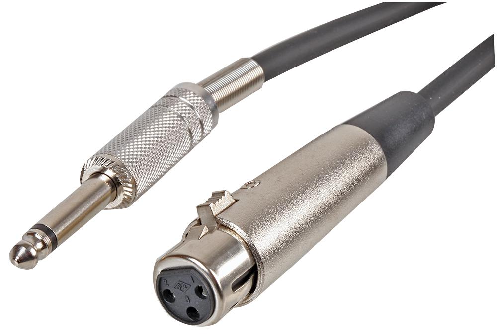 PSG01216 XLR SOCK 1/4" MONO JACK LEAD 5M PRO SIGNAL