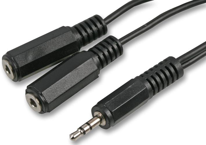 PSG03079 2X 3.5MM ST SOCKET TO PLUG, 0.15M PRO SIGNAL