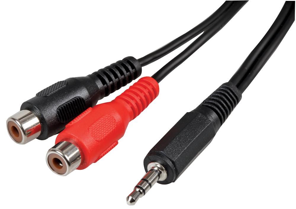 PSG03095 LEAD, 2X PHONO S TO 3.5MM ST P, 0.5M PRO SIGNAL