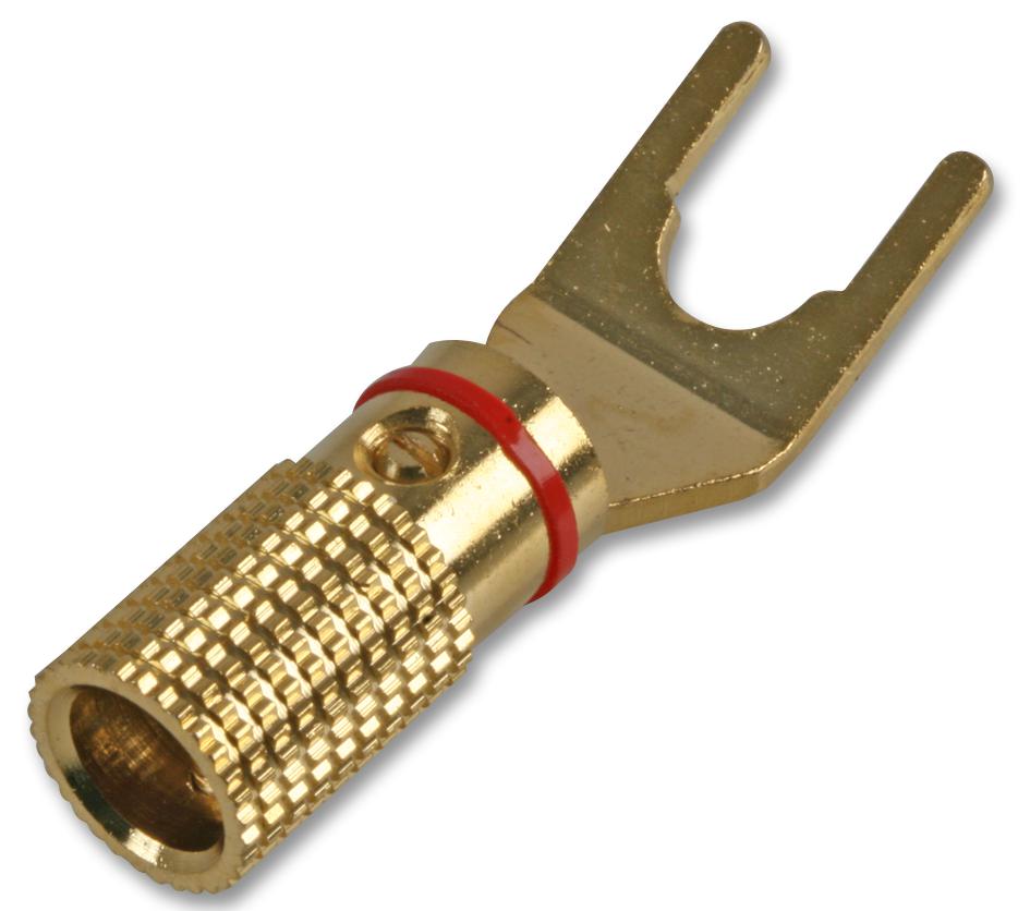 PS000106 TERMINAL, SPADE TONGUE, BRASS, RED MULTICOMP PRO