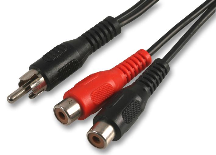 PSG03261 PHONO PLUG TO 2X SOCKETS, 0.15M PRO SIGNAL