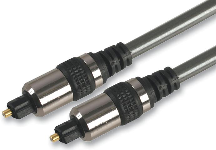 PSG03292 TOSLINK LEAD, BLACK/CHROME, 1M PRO SIGNAL