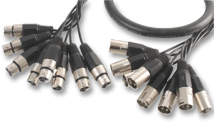 PSG08150 XLR LOOM, 8WAY, PLUG TO SKT, 3M PRO SIGNAL