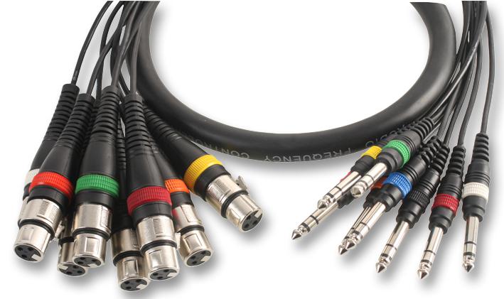 PLS00108 XLR TO JACK LOOM, 8WAY, 2.5M PULSE