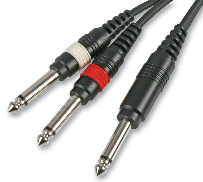 PLS00127 6.35MM JACK TO 2X JACK PLGS, 5M PULSE