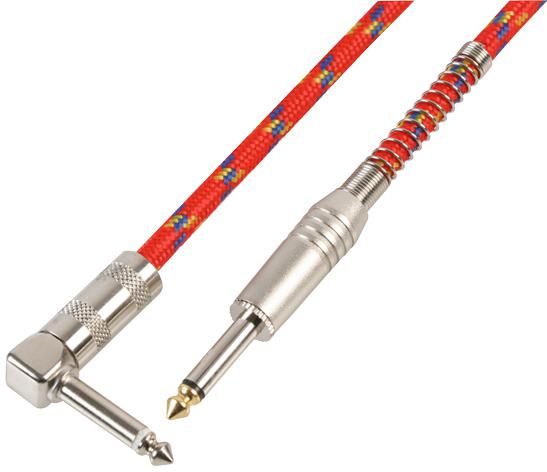 PSG08149 GUITAR LEAD, 90DEG, RED PRO SIGNAL