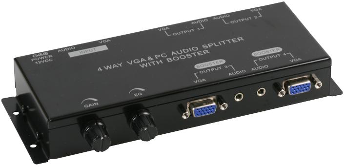 PSG03717 VGA DISTRIBUTION AMP + BOOSTER, 4 WAY PRO SIGNAL