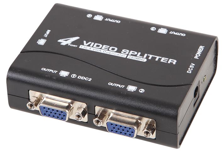 PSG03938 VGA SPLITTER 4 PORT (250MHZ/PLASTIC) PRO SIGNAL
