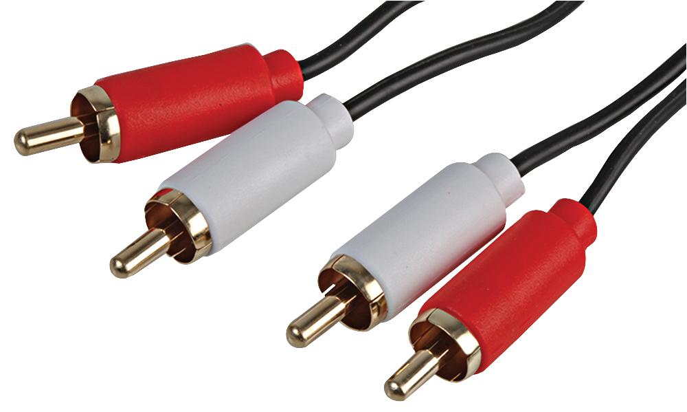 PSG3140-10M 2X PHONO PLUG TO PLUG LEAD 10M BLACK PRO SIGNAL