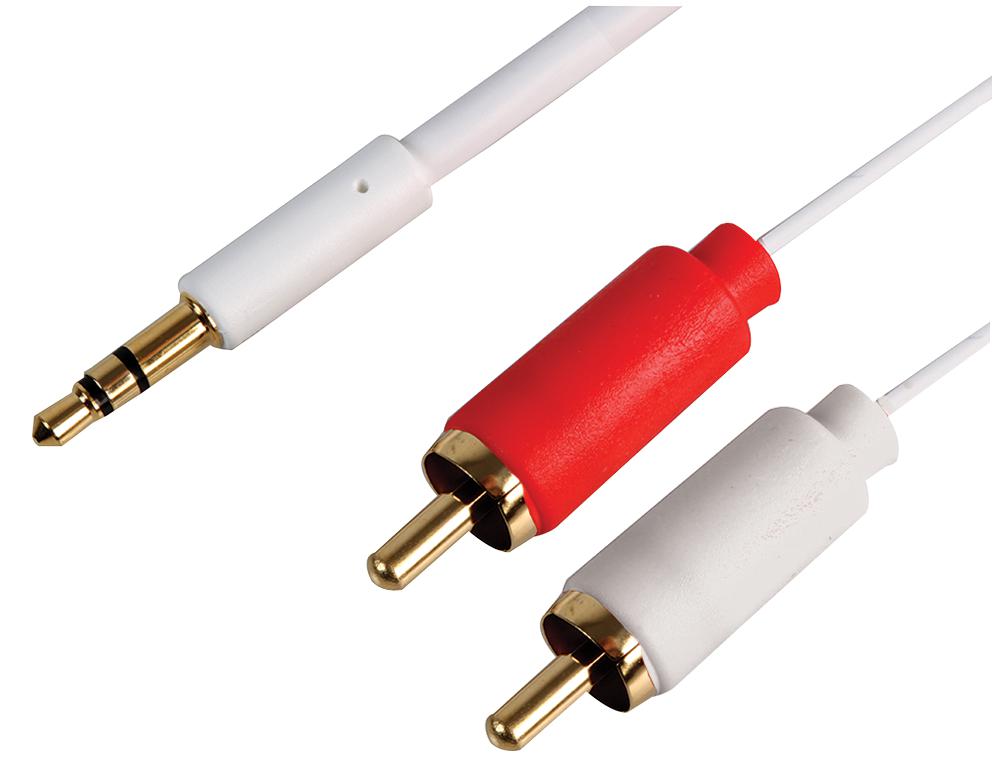PSG3162-5M 3.5MM STEREO JACK TO 2X PHONO LEAD 5M PRO SIGNAL