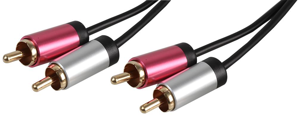 PSG3199-1.5M 2X PHONO PLUG TO PLUG LEAD 1.5M ALU PRO SIGNAL