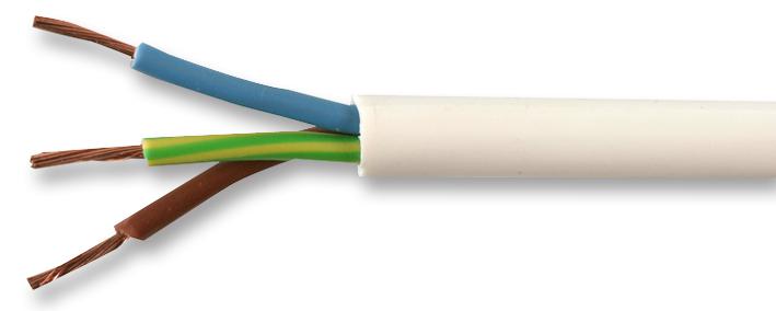 PEL01078 CABLE FLEXIBLE 3183Y 1.00MM WHITE 25M PRO ELEC