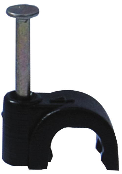 70CBRC8 ROUND CLIPS 8MM BLACK 100/PK TOWER