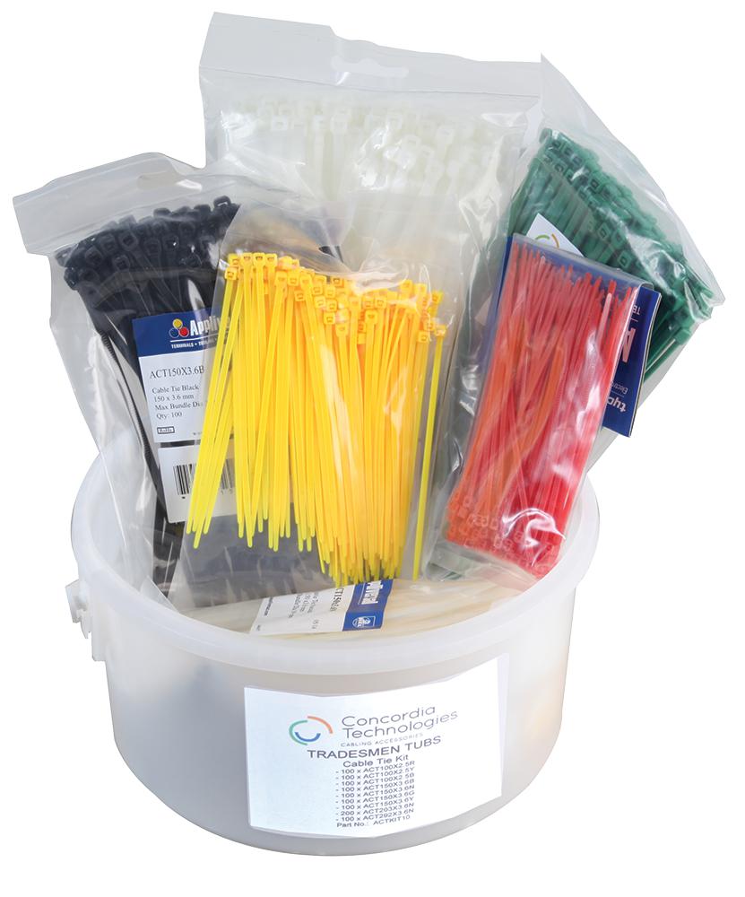 ACTKIT10-1000 CABLE TIE KIT 1000 PCE PRO POWER