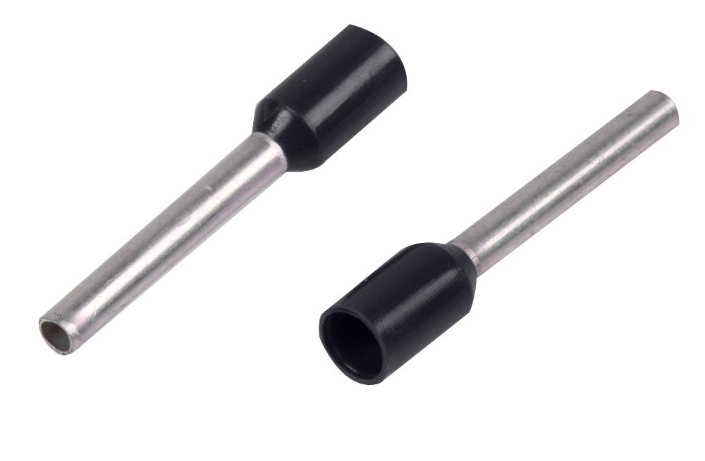 DICE1515 FRENCH SINGLE FERRULE 1.50MM BLACK,PK100 PRO POWER