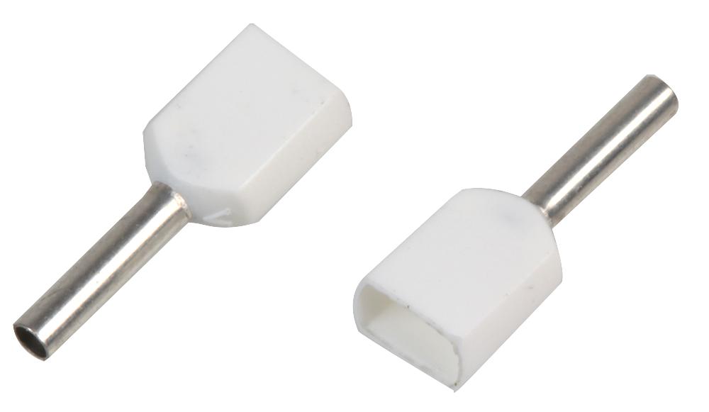DICE2005 FRENCH TWIN FERRULE WHITE 0.50MM, PK100 PRO POWER