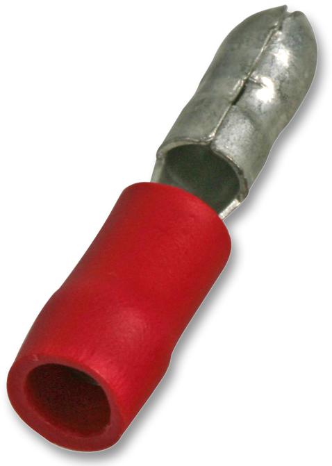 STMPD1-156 MALE BULLET TERMINALS RED 12A, PK100 PRO POWER