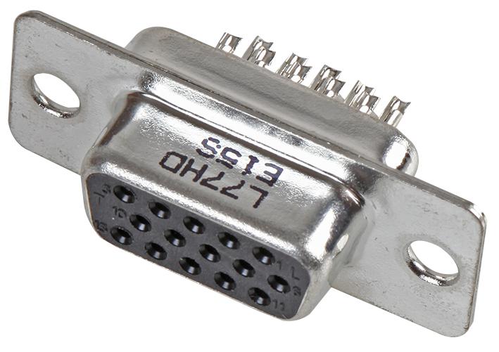 L77HDE15S CONNECTOR, HD D SUB, RCPT, 15POS AMPHENOL