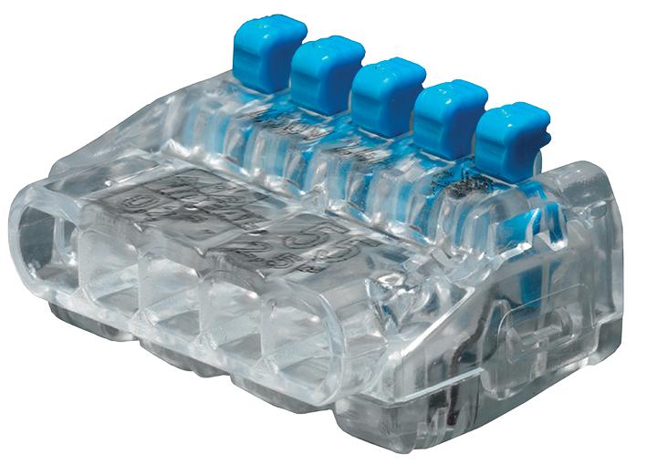 30-1055 LEVER WIRE CONNECTORS, 5 PORT, PK30 IDEAL