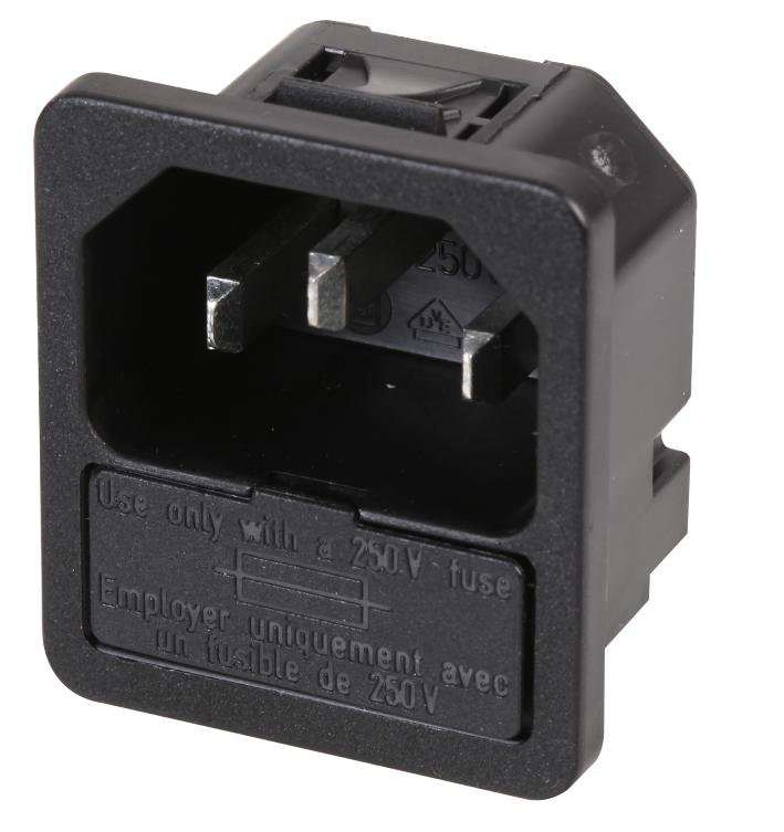 6200.4315 INLET, IEC, C14, 6200, 10A SCHURTER