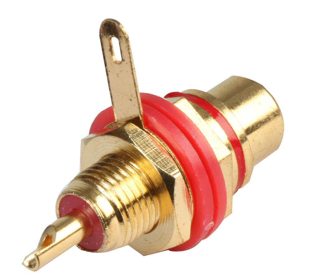 PSG08615 CHASSIS SOCKET, PHONO/RCA, GOLD/RED PRO SIGNAL