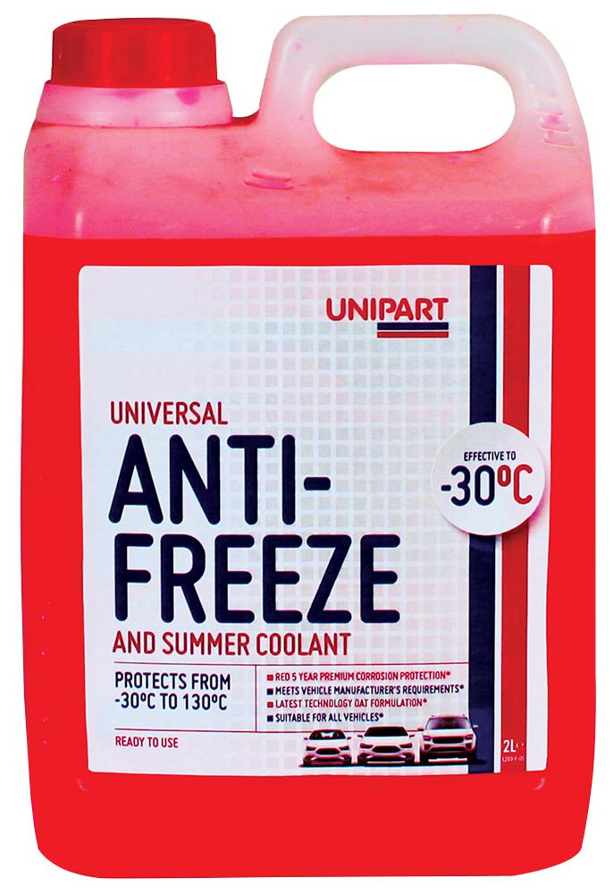 UAFRTU2 ANTI FREEZE AND COOLANT, BOTTLE, 2L UNIPART