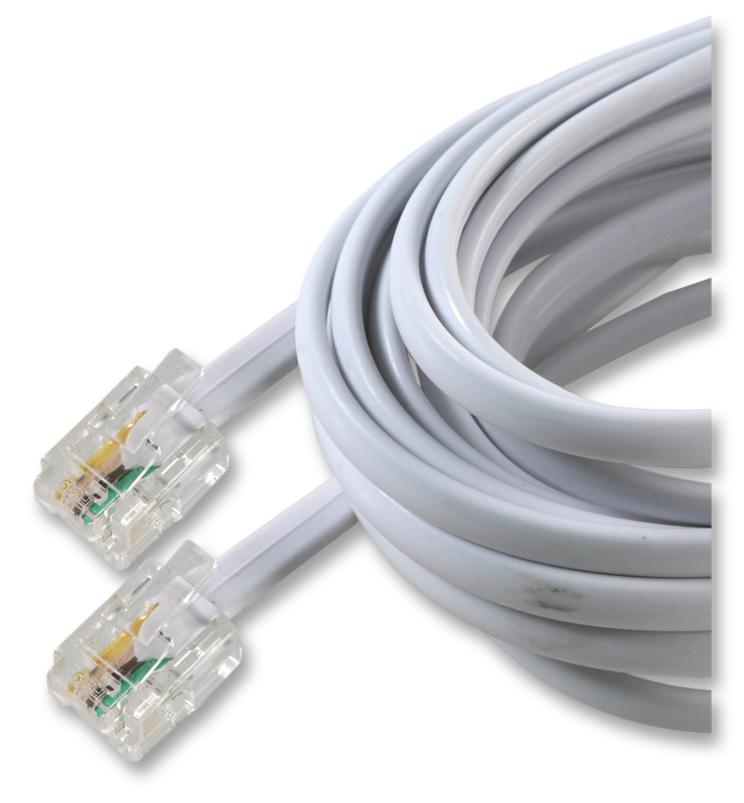 BT-110 TELEPHONE CABLE, RJ11 PLUG-PLUG, 10M PRO SIGNAL