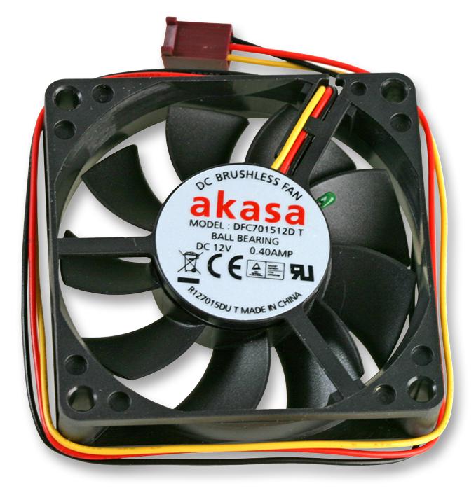 AK-179BKT-C FAN, PC CASE, AUTO THERMAL, 7CM AKASA