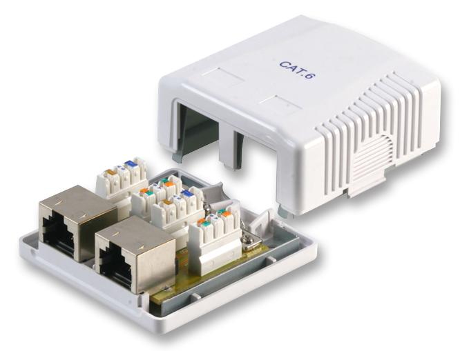 PSG08003 SOCKET,SURFACE,RJ45 CAT6,SHIELD,X2 PRO SIGNAL