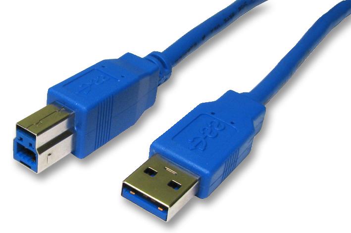 USB3-802BL LEAD, USB3.0 A MALE-B MALE 2M BLUE PRO SIGNAL