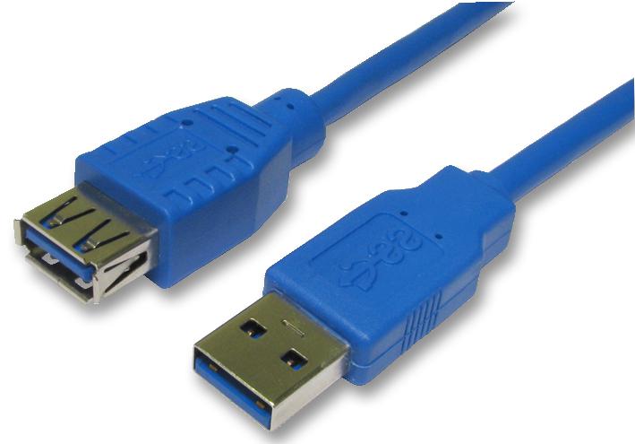 CAC250024 LEAD, USB3.0 A MALE-A FEMALE 5M BLUE PRO SIGNAL