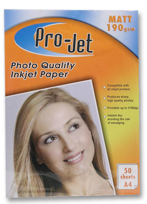 PROJET M19050 PAPER, PHOTO, A4, MATT, 190G, X50 PROJET