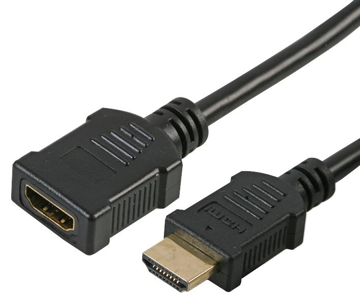 PSG90896 LEAD, HDMI MALE-FEMALE, GOLD, 0.5M PRO SIGNAL