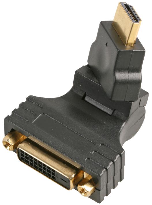 PSG90731 ADAPTER, DVI-D FEMALE-HDMI MALE, SWIVEL PRO SIGNAL