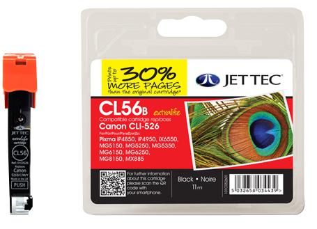 CL56B INK CART,COMPATIBLE,CLI-526+30%,BK JET TEC