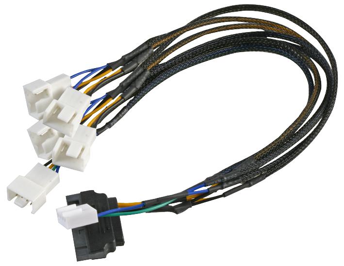 AK-CBFA07-45 LEAD, PWM FAN SPLITTER (X5) - SATA AKASA