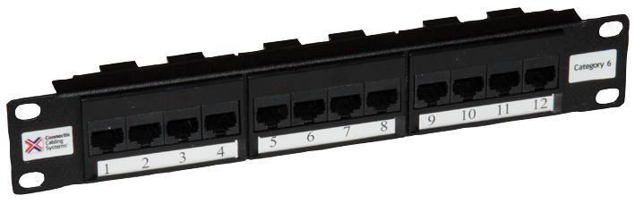 009-001-009-08 PATCH PANEL, 10IN, 12 WAY, CAT6 CONNECTIX CABLING SYSTEMS