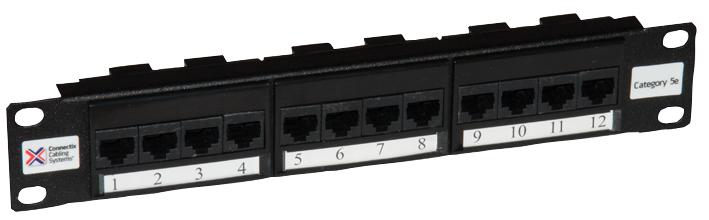 009-001-019-20 PATCH PANEL, 10IN, 12WAY, 5E, COUPLER CONNECTIX CABLING SYSTEMS