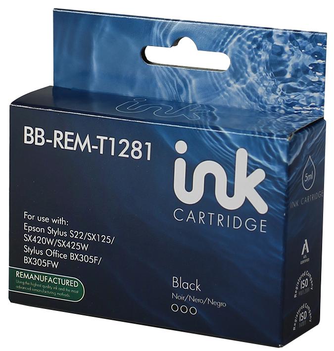 BB-REM-T1281 INK CART, REMAN, T1281 BLACK UNBRANDED