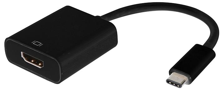 PSG91192 ADAPTER, USB3.1 TYPE C - HDMI BLACK PRO SIGNAL