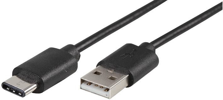PSG91200 LEAD, USB2.0 A MALE-TYPE C, 3M BLACK PRO SIGNAL