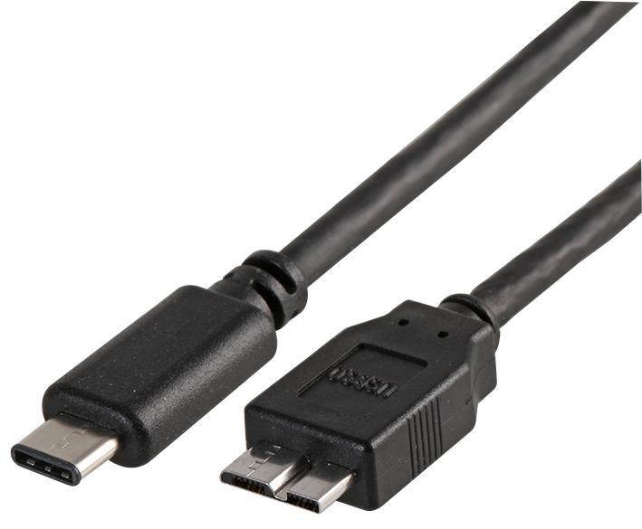 PSG91222 LEAD, USB3.1 MICRO B M-TYPE C, 2M BLACK PRO SIGNAL