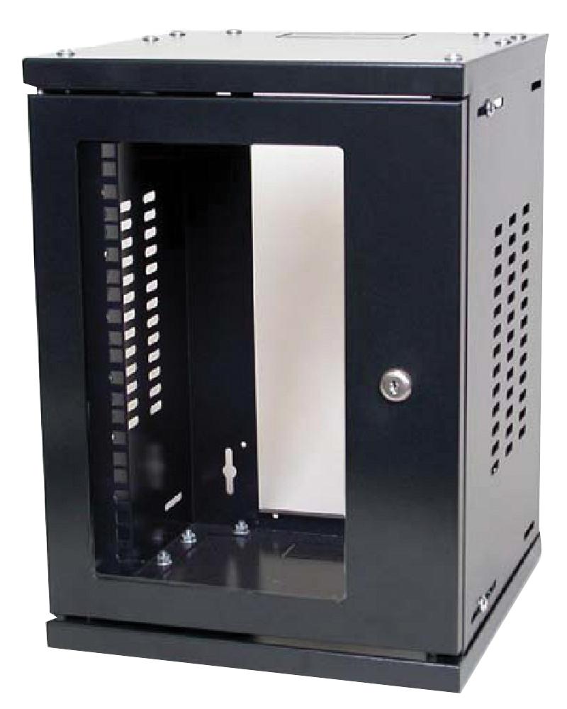 MU8/10 CABINET, 10" 8U, BLACK METAL TUK