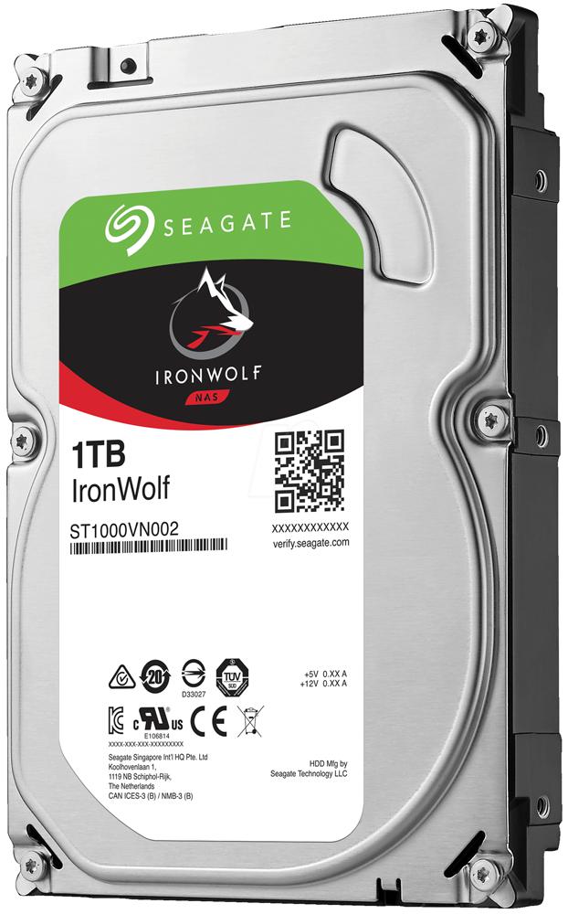 ST1000VN002 DRIVE, IRONWOLF, 3.5IN NAS, 1TB, SEAGATE SEAGATE
