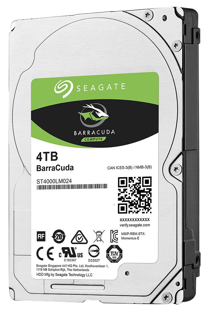 ST4000LM024 DRIVE, 2.5IN MOBILE, 15MM, BARRACUDA 4TB SEAGATE
