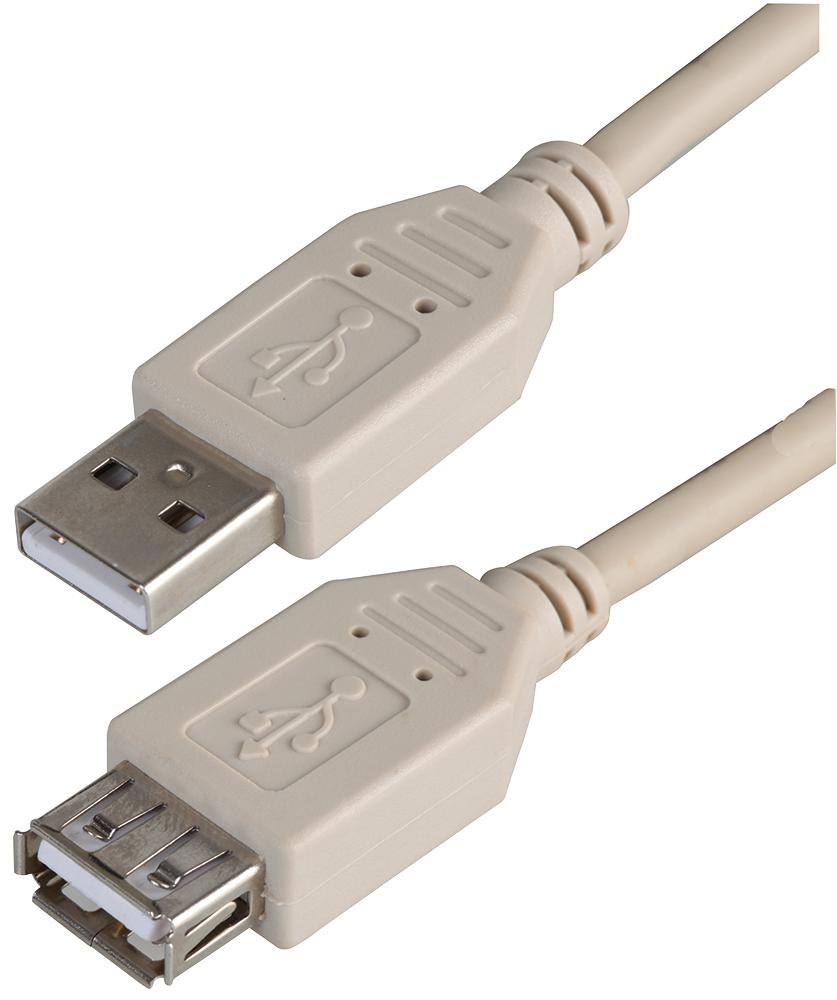 PSG91432 LEAD,USB2.0 A MALE - A FEMALE,GREY 0.25M PRO SIGNAL