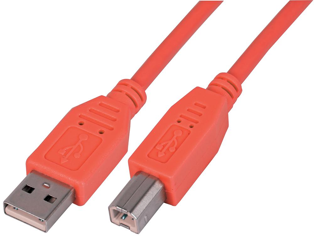 PSG91461 LEAD, USB2.0 A MALE - B MALE, RED 1M PRO SIGNAL